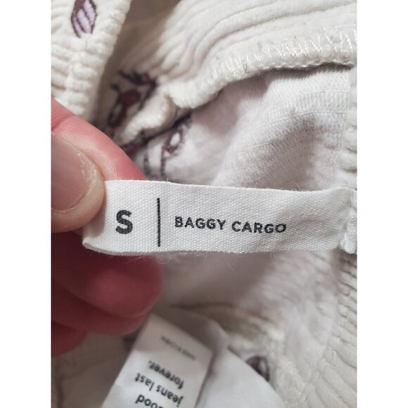 PacSun Desert Cowboy Corduroy Embroidered Baggy Cargo Elastic Waist Pant-Size S - Picture 13 of 14